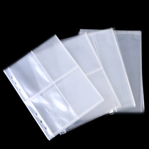 🔥FJS🔥 10pcs Standard CLEAR Plastic Photo Album transparent A5 Binder Refill Sleeves
