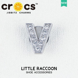 Metal jibbitz cross charm Shoe Buckle metal Shining Diamond Letters Numbers Fashion Hole Shoes Accessories