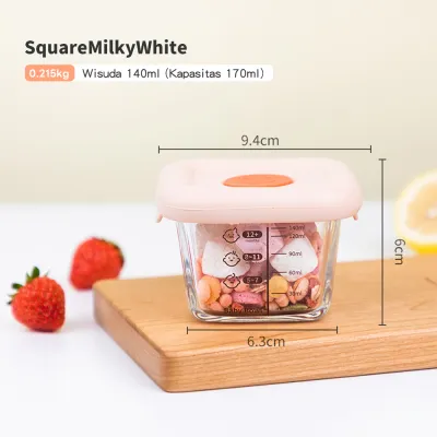Payoe Wadah Mpasi Kaca Food Container Mpasi Kaca Tempat Makan Bayi
