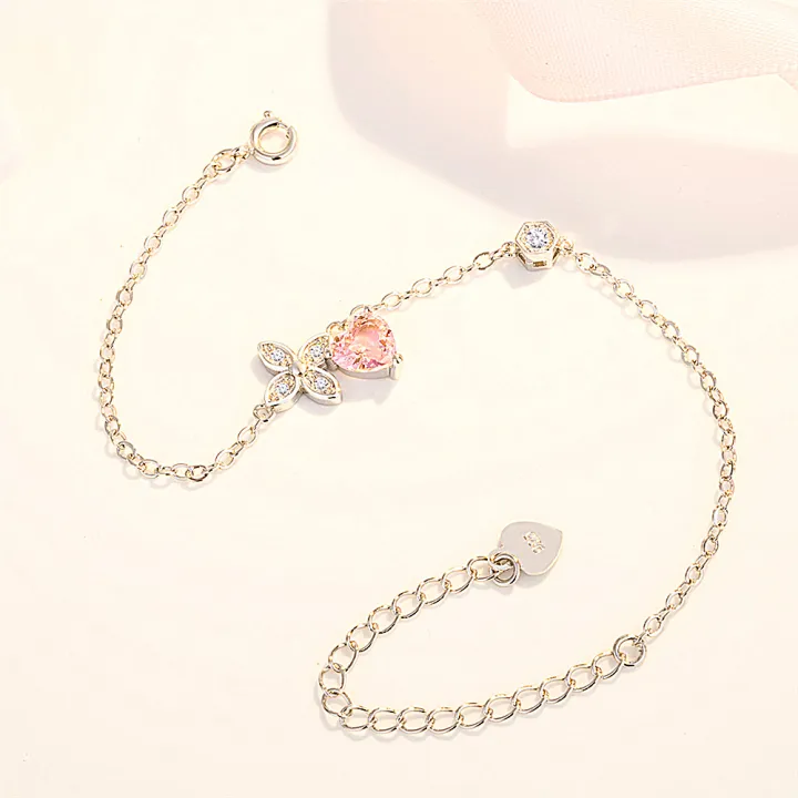 SSA%20Korean%20Sier%20Clover%20Bracelet%20Heart%20Shape%20Dia%20Peach%20Pollen%20Crystal%20Charm%20Bangle%20Women%20Girls%20Jewelry%20Gift%20-%20Image%206
