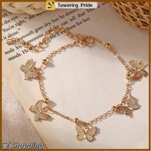 [Towering Pride] Korean Style Minimalism Retro Fashion Butterfly Pendant Bracelet Color Simple Vintage Bracelet For Women Jewelry
