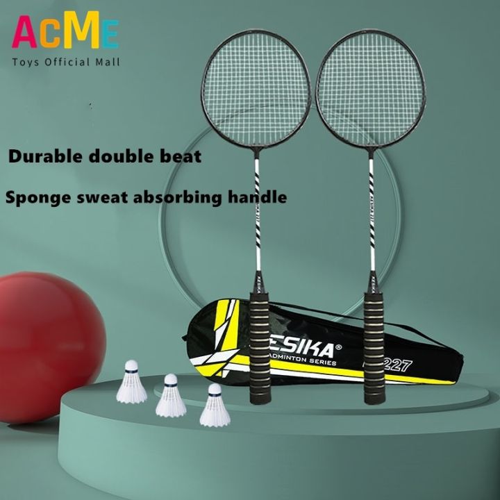 Badminton Racket Set 2pcs Double Racket with Free Shuttlecock for
