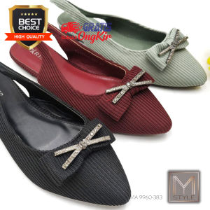 Sepatu Flat wanita import VIA9960-383 Warna [Black - Maroon - Green] model Slingback casual nyaman di pakai kuat dan awet cocok di pakai sebagai sepatu kerja kantor dan hangout santai.