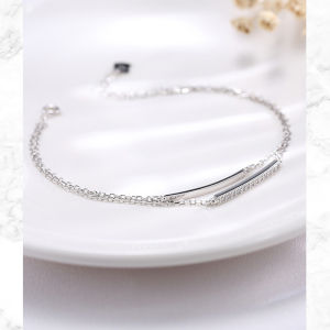 Lắc tay bạc | Lắc tay Bạc Nữ S925 thiết kế đơn giản đính đá L2556 - Bảo Ngọc Jewelry