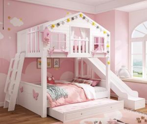 LXFSF S001 Nordic Style Luxury TREE HOUSE LOFT BED With Multiple OPTIONS Could Mix & Match !! SOLID WOOD NEW ARRIVAL ** this concept is available in Bunk Bed or Loft Bed. Available in SET or Bed Only. Material: SOLID WOOD