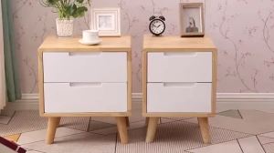 LZ-Nordic solid wood bedside table bedroom ins Wind Storage simple modern Mini small integrated bedside cabinet