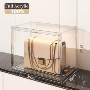 Bag Case Organizer Storage Box Acrylic Shoe Box Transparent Display Box Helmet Storage Box Labubu Acrylic Case Medal Organizer Magnetic Switch Beads Organizer Storage Stackable Doll Storage Cabinet