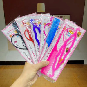 Cozyrooms 4Pcs/Set  Candy Color DIY Hair Styling Tools Ponytail Black Hair Bands Braid Pupil Hair Fluffy Head For Women Girls Hair Braid Accessories