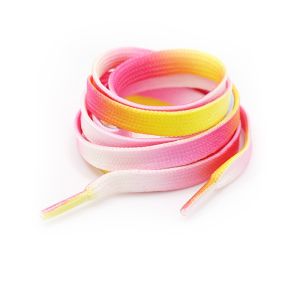 Sepasang Tali Sepatu Gepeng Tali Sneakers Harajuku Pelangi Rainbow Flat Shoe Gepeng Murah Shoelaces INJ262