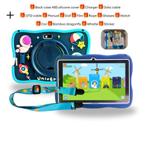 Kids Tablet 7inch IPS HD Screen - 2+16GB Upgradable to 8+128GB Android 14 AI Wawa Learning App 12+ Gifts