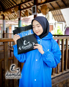 Jas Hujan Wanita Muslimah Syari Model Gamis Allsize/Standar Bahan PVC 0.25