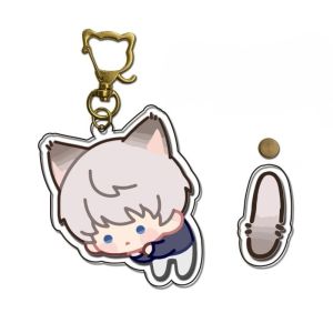 Tail Wagging Keyring Game Love and Deepspace Xavier Zayne Rafayel Ralayo Sylus Cosplay Acrylic Keychain Figure Pendant Fans Gift