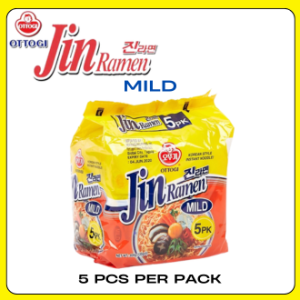 Jin Ramen Mild Noodles and Jin Ramen Spicy Noodles per pack and per piece with a harmony of chewy noodles beef bone stock and a long traditional spicy taste provides a deep and rich experience.