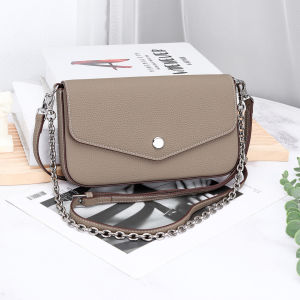 First Layer Cowhide Shoulder Bag Ladies Simple Underarm Bag