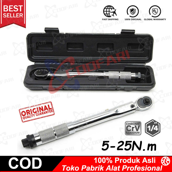 Kunci Momen Torsi / Torque Wrench Two-way Spanner Tools Bengkel Mobil Roda Mobil 3/8" 1/4" 1/2"