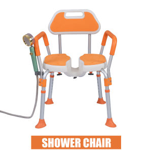 Safety NonSlip Bath Chair Bath Bench Shower Chair w/c Aluminum Legs Anti-Bacterial Seat ElderlyCare Pregnant Disability Adjustable bathroom Bath Stool