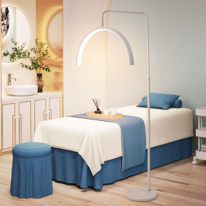 20 inch LED Half Moon Light for Dimmable Eyelash Extensions with remote control Salon SPA Esthetician Tattoo Artists - Rotating Half-Moon Head Shadowless Lighting Adjustable Brightness Eyelash Lamp
