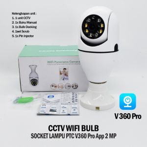 CCTV IP CAMERA Dome Model Lampu  CCTV bohlam Dengan LED - PRIMETECH