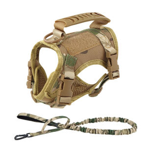 Tactical Puppy Harness Leash Set For Small Dogs Adjustable Cat Harnesses Vest For Training Walking Military Cats Dog Accessories2026