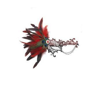 KIDS COY Seductive Style Half-Face  Lace   Cosplay Feathers Design Halloween Festival Party   Creative Masquerade Feather  Rave Celebration