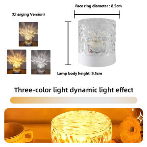 【✅SG stock】 LED Ripple Light / Rechargeable Bedroom Bedside Table Light / Colorful Ambient Gift Lamp / Touch Control With Remote