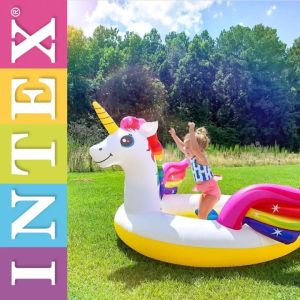 INTEX Blue Whales/Rainbow Unicorn Spray Baby Swimming Pool Kids Pool Kolam Renang Kanak-Kanak Toys for boys