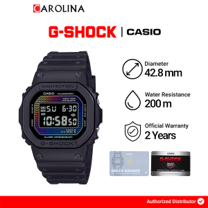 Jam Tangan Pria Casio G-Shock DW-5600RW-1D Black Dial Black Resin Band
