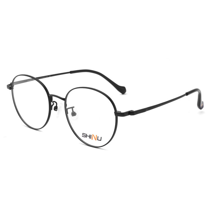 SHINU pure titanium glasses frame women vintage Round Myopia