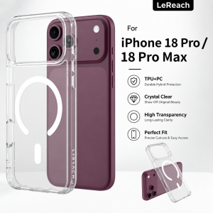 Magnetic Case For iPhone 18 Pro Max Transparent Camera Protection Raised Edge CA1001