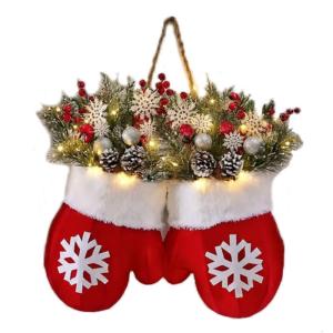 ถุงเท้าสต็อกกิ้งเกล็ดหิมะพลาสติกประดับตกแต่งต้นคริสต์มาสแขวนสำหรับอุปกรณ์ปาร์ตี้ในร่มและกลางแจ้ง