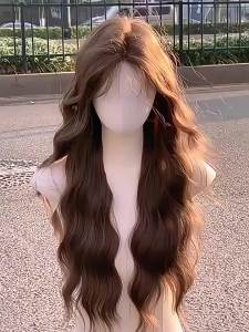 Koni wig for women full headpiece realistic long curly hair autumn/winter style casual and relaxed vibe egg roll curls