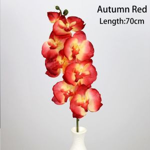 2PCS Real Touch Faux Orchid Branch Artificial Flower Stem for Home Centerpiece Decor