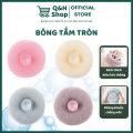 Bông Tắm Xơ Mướp Tẩy Tế Bào Chết Tròn Cao Cấp - QH Shop. 