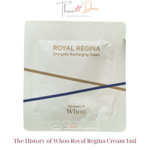 Sét 30 gói Kem dưỡng Whoo Royal Regina Energetic Recharging Cream 1ml hỗ trợ phục hồi ngăn lão hoá da