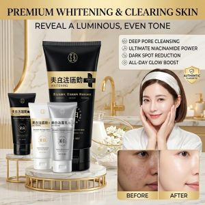 Whitening cleanser cleans and brightens oil-control cleanser deep cleans pores moisturizing cleanser improves dullness and brightens skin tone cleanser suitable for sensitive skin