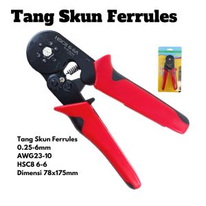 Tang Skun Ferrules 0.25-6mm AWG23-10 HSC8 6-6A Crimping Tool