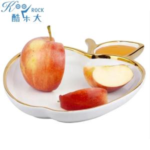 Jucaica Rosh Hashanah Apple Honey Dish Ceramic Dessert Plate with Honey Jar Jewish New Year tableware Shana Tova