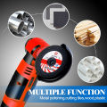 Portable Cordless Angle Grinder 800W 12V Electric Angle Grinder Compact Electric Chainsaw with 2 Lithium Battery. 