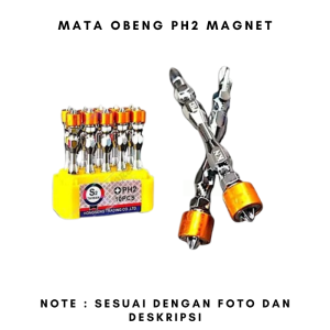 Mata Obeng Angin Magnet Double Ended PH2 Mata Bor Obeng Sekrup Screwdriver Bit 1 Pcs / 10 Pcs