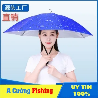 Đội Mũ Ô Nặng Đeo Đầu Mũ Dù Che Nắng Trà Câu Cá Ngoài Trời Mũ Chống Nắng Vệ Sinh Nhổ Lông