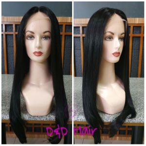 Wig Rambut - D&D20402 - Black - Front Lace Wig - Wig Wanita - Lurus Panjang
