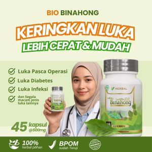 Bio Binahong - Kapsul Herbal Penyembuh Luka & Pemulihan Pasca Operasi | 45 Kapsul