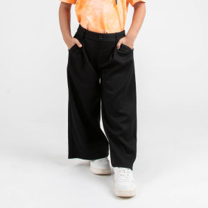 Forest Kids Girl Elastic Waist Cotton Twill Wide Leg Pants | Seluar Budak Perempuan Palazzo - FK810012