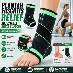 【Immediate Pain Relief & Adjustable Support】Plantar Fasciitis Compression Sleeve With Stabilizing Strap For Arch Support Heel Pain Foot Brace Plantar Fasciitis Sock Compression Bandage