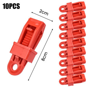 10 cái kẹp Lều kéo đẩy kẹp đính kèm Lều móc treo lều cắm trại ngoài trời kẹp dây đeo chống gió