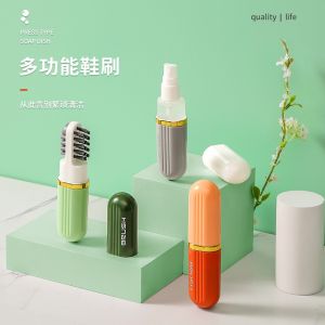 3 in 1 Multifunction Shoe Cleaning Brush With Spray Bottle Double Sided Brush Soft Bristled Brush