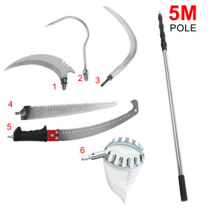 fruit picker galah kait buah galah panjang Sickle six-piece set Wide applicability convenient for replacement durable and sturdy
