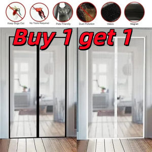 Buy 1 get 1 Magnetic Door Screen Simple Anti Mosquito Screen Mesh Door Curtain DIY Door Net Magnetic Door Net
