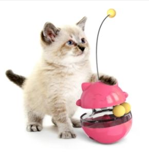 Solid Wood Cat Toy Leaking Ball Cat Relieves Boredom Cat Interactive Toys Furniture Cats Turntable Pet Intellectual Track Tower Funny Cat Toy pet feeder Cat Toy Leaky Food Ball Relieving Boredom Handy Tool Dog Intelligence Pet Self-Happy Leakage Con Hello
