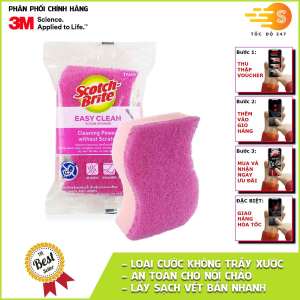 Miếng cước rửa chén có mút không trầy xước 115x70mm Scotch-Brite 3M SB-CRH-G1 - Lấy sạch vết bẩn an toàn nồi chảo rửa sạch nhanh chóng